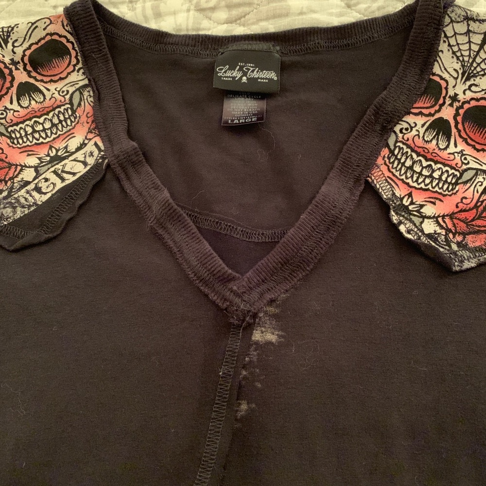 Lucky Thirteen Large t-shirt. Runs small. - Picture 4 of 8